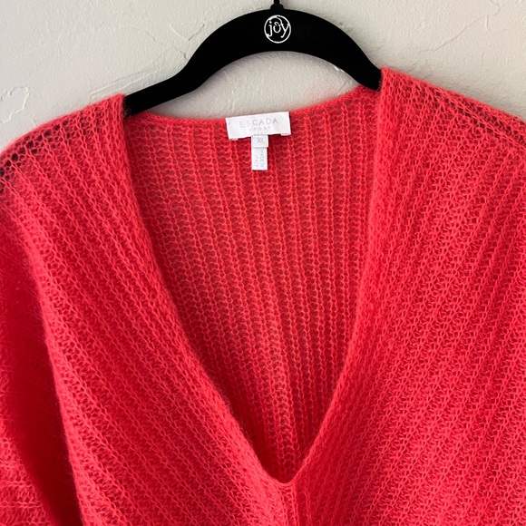 ESCADA SPORT MOHAIR BLEND SWEATER IN MELON ORANGE XL - Picture 6 of 8